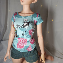 Load image into Gallery viewer, BJD Jack and Sally Simply Meant to Be Fitted T-Shirt 1/3 SD - Blue Bird Doll Shop