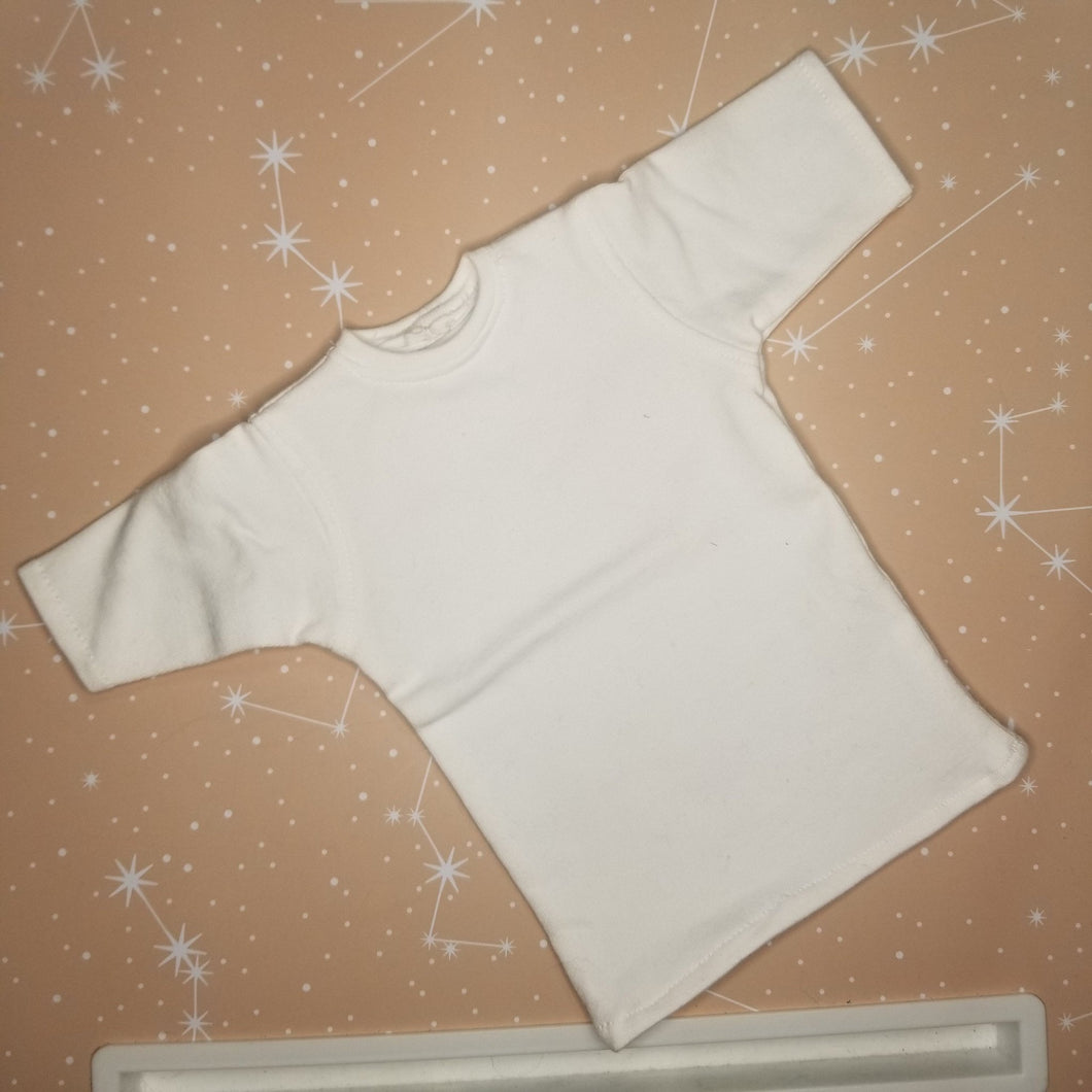 BJD Basic White Fitted T-Shirt 1/3+ Large SD - Blue Bird Doll Shop