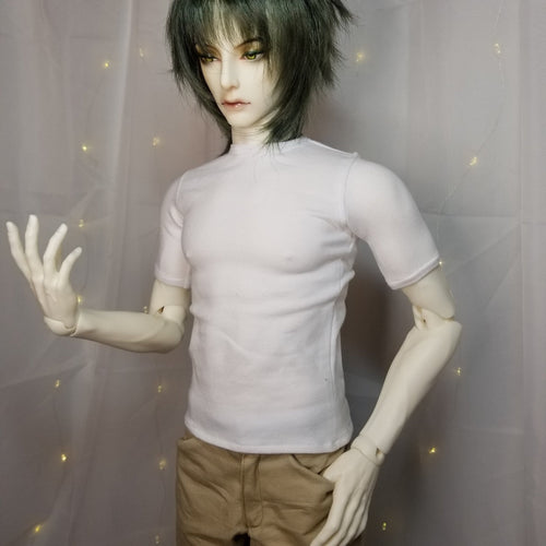 BJD Basic White T-Shirt 70 cm Uncle - Blue Bird Doll Shop